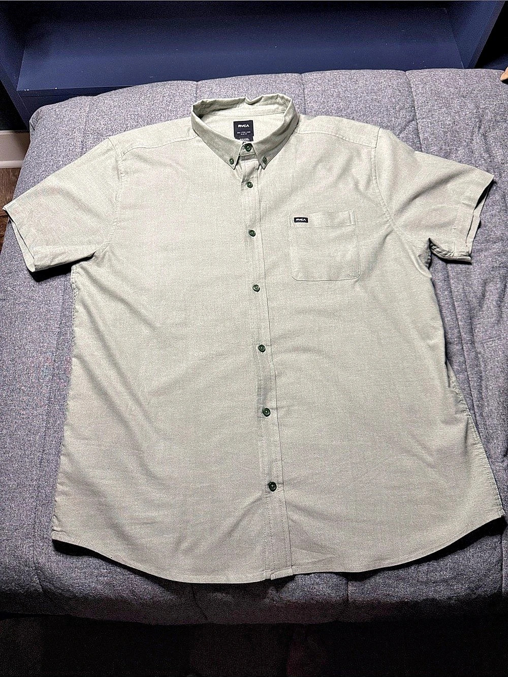 RVCA That'll Do Stretch Short Sleeve Shirt Green XXL